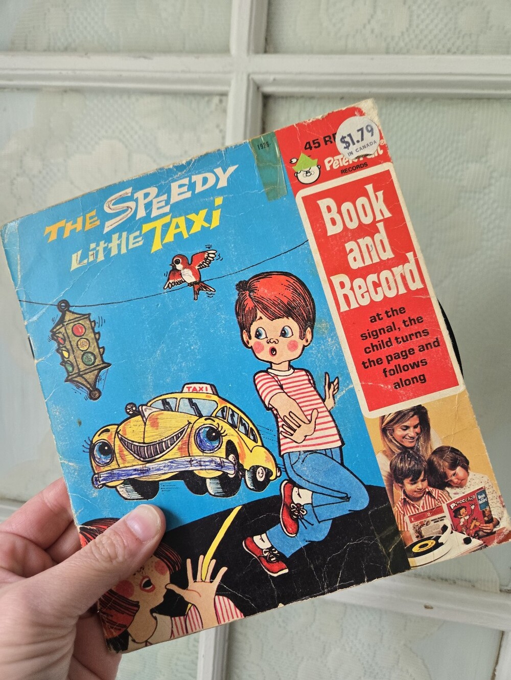 Vintage Peter Pan The Speedy Little Taxi Book & Record